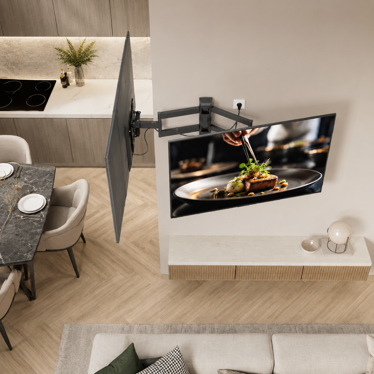 VGSOLID 443 – Full Motion Articulating TV Wall Mount for 32″–55″ TVs