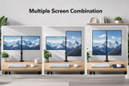 Suport de birou VGSOLID AC24 pentru două monitoare – 17″–32″, VESA 75×75/100×100, 0–9 kg, Înclinare ±45°, Rotire 360°