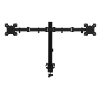 Suport de birou VGSOLID AC24 pentru două monitoare – 17″–32″, VESA 75×75/100×100, 0–9 kg, Înclinare ±45°, Rotire 360°