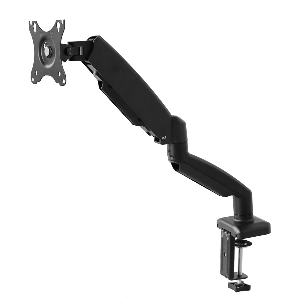 Braț pentru monitor VGSOLID GC45 Premium cu arc pe gaz – montaj ajustabil pe birou de 27"–45", VESA 75x75/100x100, 2–17 kg, înclinare ±45°, rotație 360°
