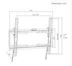 VGSOLID 46T – Suport TV de perete subțire, cu înclinare, pentru ecrane de 37″–80″